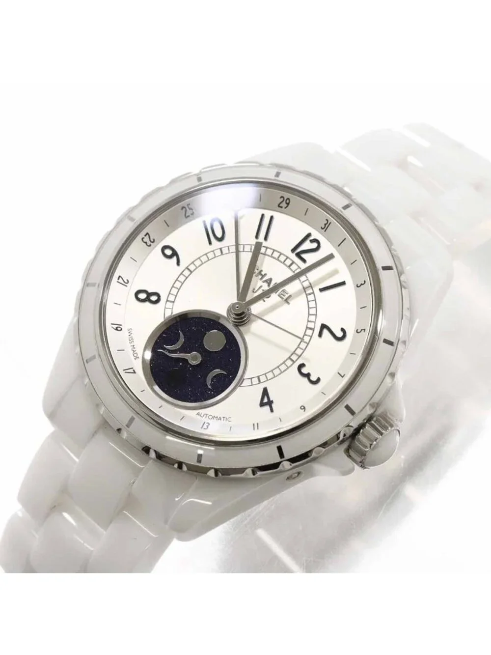 Chanel Fars de Lune Moon Phase Watch White Automatic